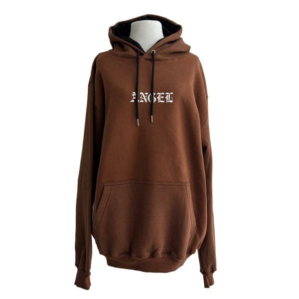 Hoodie Oversize Canguro Angel Chocolate