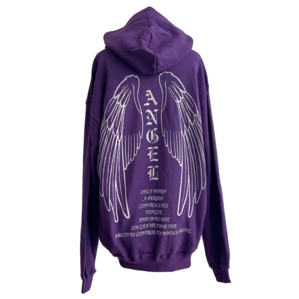 Hoodie Oversize Canguro Angel Violeta