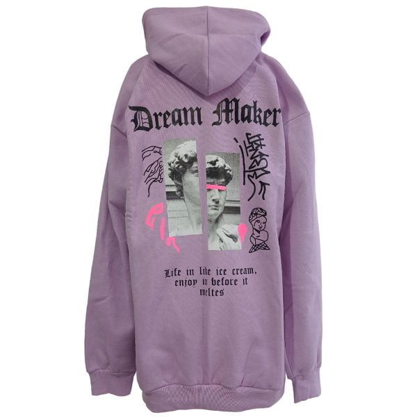 Hoodie Oversize Dream Maker Lila